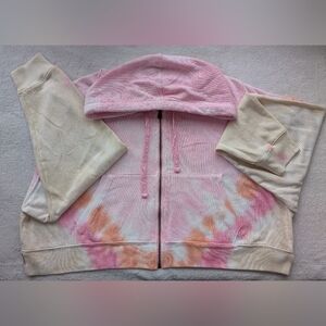 Aeropostale Light Pink And Yellow Hoodie